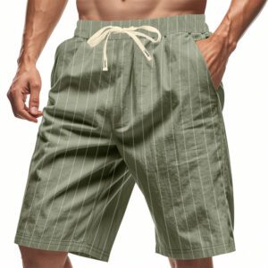 Men's Relaxed-fit Breathable Casual Linen Shorts For The Beach