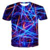 Men's 3D Printed Abstract Patterns, Vinyl & Sea Wave Casual Short Sleeve T-shirt