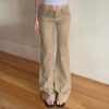 Women's Retro Low-Waist Slimming Straight-Leg Pants