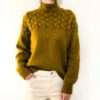 Women's Fashion Cable Braided Turtleneck Long Sleeve Sweater