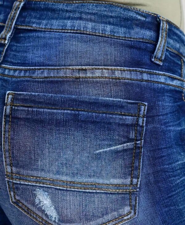 Women's Casual High-Waisted, Stretchy Capri Denim Pants