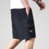 Men's Casual Style Relaxed Loose-fit Mid-Length Cargo Short Pants