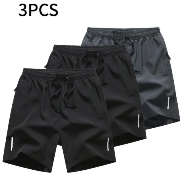 Men's Casual 3 or 4 Piece Fashionable Zipper Pocket Sports Shorts