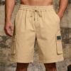 47f283b3-aa9e-453c-98e3-662077422060.jpg Men's Comfortable Loose Elastic Casual Multi-Pocket Cargo Shorts