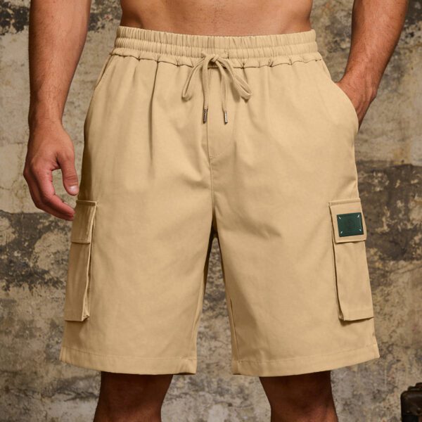 47f283b3-aa9e-453c-98e3-662077422060.jpg Men's Comfortable Loose Elastic Casual Multi-Pocket Cargo Shorts