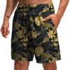 Men's Trendy Summer 3D Printed Leaf Series 3D Printed Casual Beach Shorts