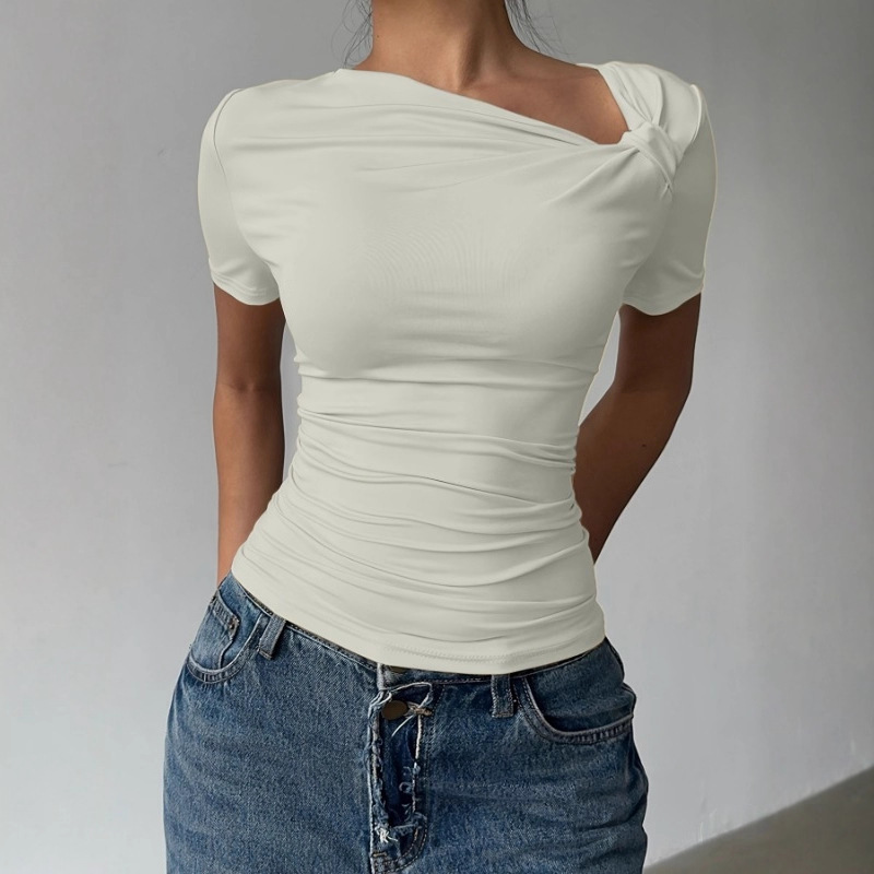 Women's Elegant High-End Off-Shoulder Short-Sleeve Top