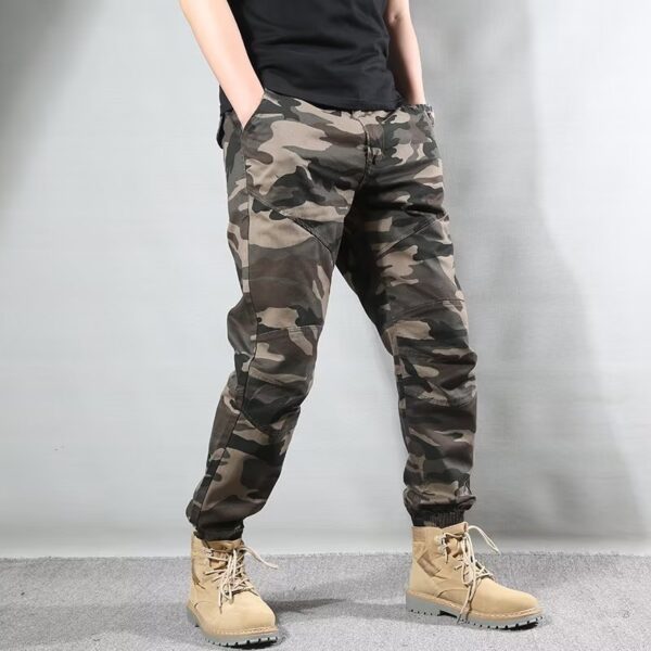 Men's Long Casual Retro Camo Tapered Ankle-Fit Pants