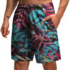 Men's Trendy Summer 3D Printed Leaf Series 3D Printed Casual Beach Shorts