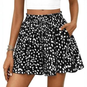4d06f9cf-f71b-427a-872e-ee02cd9de209.jpg Women's High-Waisted Floral Print A-line Casual Loose-Fit Shorts