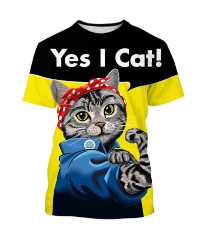 4dbbcd15-5e69-4c00-acae-5dd1c6981bf7.jpg Men's 3D Printed Casual & Funny Cute Cat Pattern T-shirt