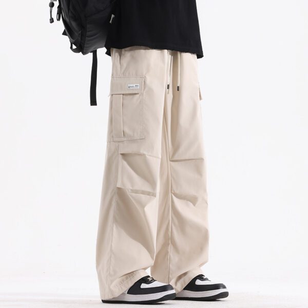4eaaf121-2214-40f0-939a-10c341c68511.jpg Men's Casual Retro High Street Fashion Pleated Straight Leg Cargo Pants