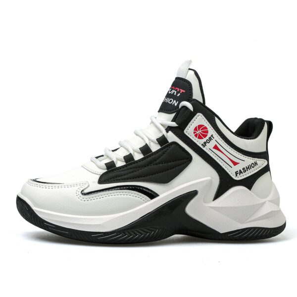 Men's Casual Waterproof High-top Soft Leather Basketball Shoes