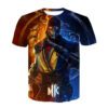 Men's Printed Mortal Kombat Gaming Casual Short Sleeve T-shirt