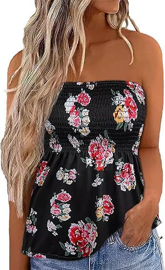 567f3cca-a3c1-4d58-8725-0478373c6f19.jpg Women's Casual Floral Off-Shoulder Strapless Short Crop Top