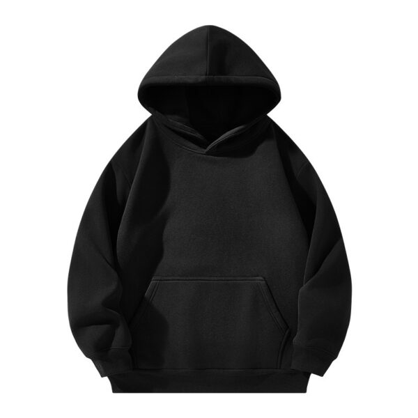 Men's Casual Solid-Color Hooded Fleece-lined Thickened Hoodie