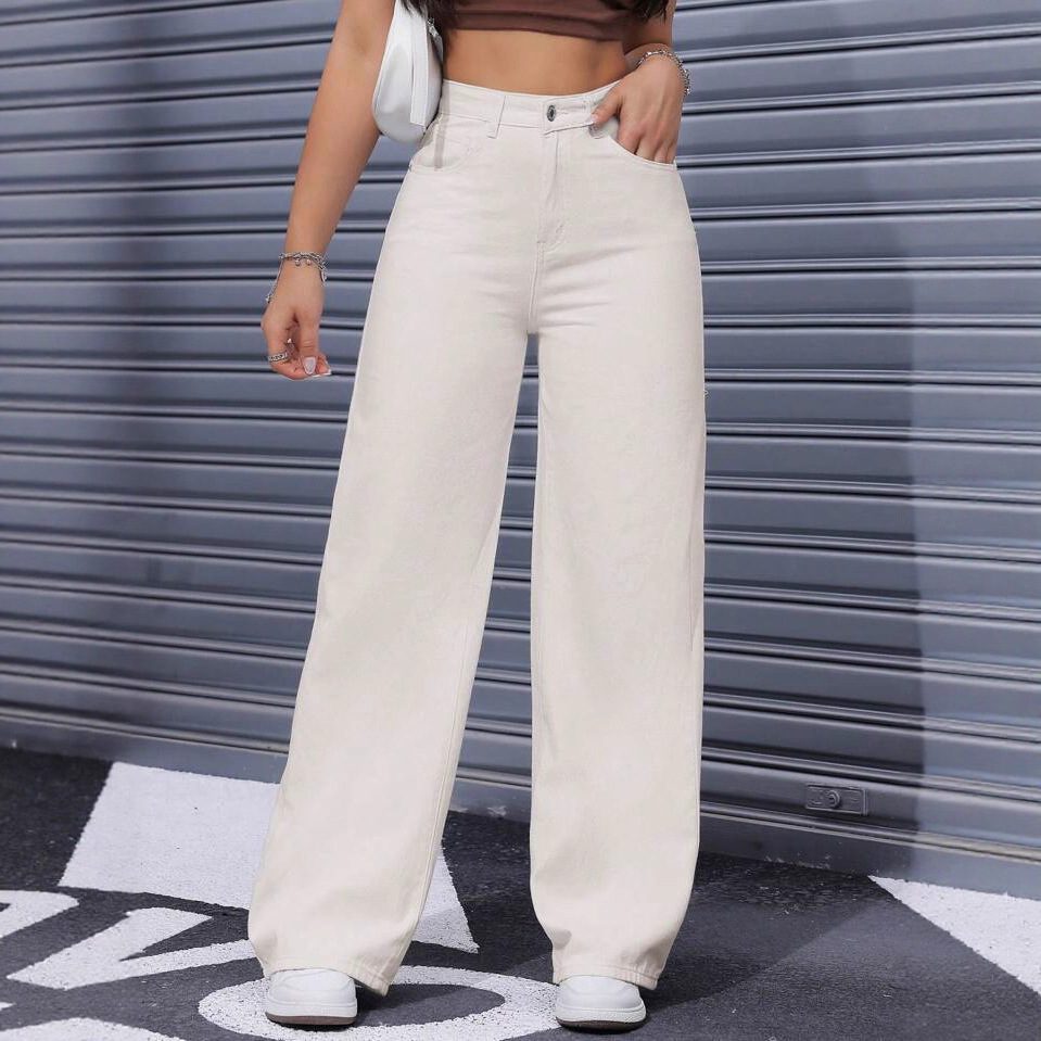 Women's Solid-Color High-Waisted Chic Casual Pants