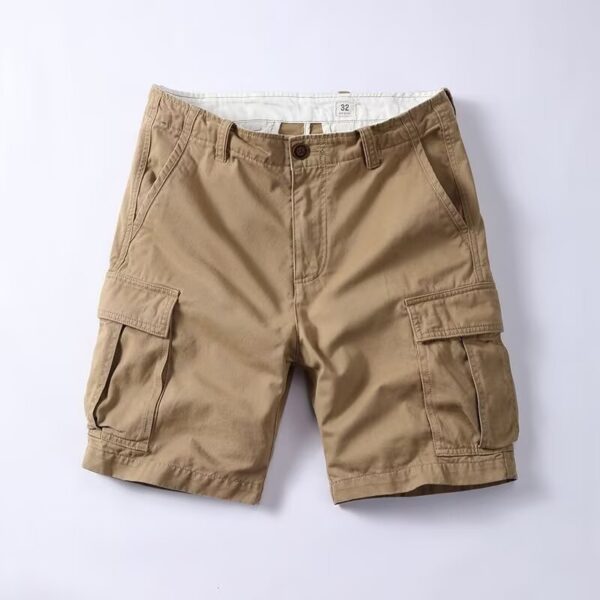 Men's Retro Casual Relaxed-fit Mid-length Cargo Pants With Multiple Pockets