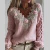 Women's Relaxed Cozy Soft Knit Pullover Sweater