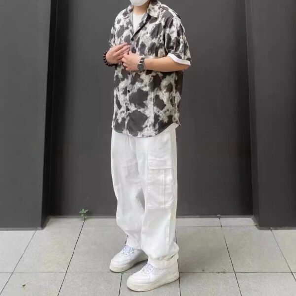 5c5d47e3-fec7-4886-9617-95c9c9c416d8_fine.jpeg Men's Casual Loose Fitting Straight Leg Cargo Drawstring Pants With Multiple Pockets