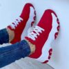 Women's Low-Top Plus Size Lace Up Thick Bottom Casual Shoes