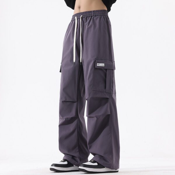 5ebeea65-3935-47a8-a355-3029d8ac7f4d.jpg Men's Casual Retro High Street Fashion Pleated Straight Leg Cargo Pants
