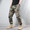 Men's Long Casual Retro Camo Tapered Ankle-Fit Pants