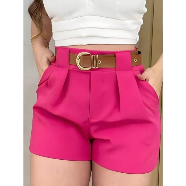 611d1001-d41b-4772-b8e3-4db505ac88de.jpg Women's Elegant Solid-Color Casual Shorts