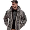 Men's Zippered Trendy Casual Dual Pocket Printed Hoodie