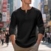 63083ad5-645e-40d1-9c1f-0248f8c0bcbb.jpg Men's Jacquard Casual Plaid Button-Down Long Sleeve Sweater