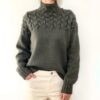 Women's Fashion Cable Braided Turtleneck Long Sleeve Sweater