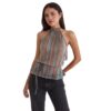 Women's Backless Strappy Halter Trendy Tank Top