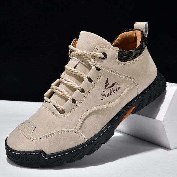 Men's Comfortable Flat Lace-Up Casual Shoes For Hiking