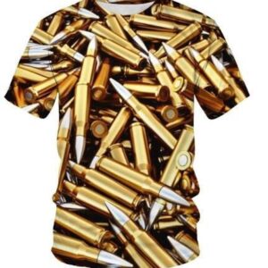 Men's 3D Printed Bullets & Tye Dye Casual Short Sleeve T-Shirts