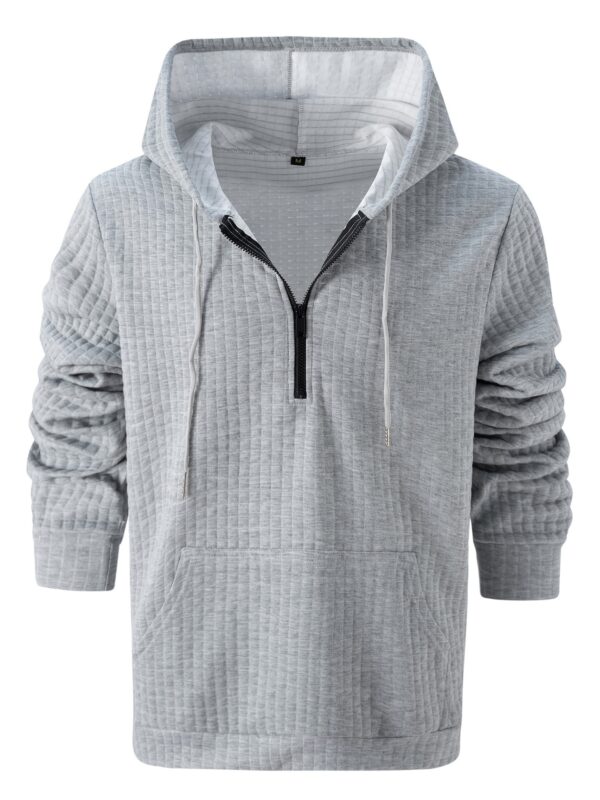 6c04993c-9aa3-44d2-99da-36bb496e7e22.jpg Men's Trendy Plaid Jacquard Solid-Color Casual Hoodie Sweater