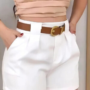 6ccfd998-7cf5-4b22-bcf7-f23ab50d9f06.jpg Women's Elegant Solid-Color Casual Shorts