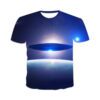 Men's 3D Printed UFO Sci-Fi Casual Short Sleeve T-Shirt