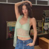 Women's Lace Lightweight Breathable Backless Halter Vest Top
