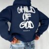 Men's Casual Letter-Print With Fleece-Lined Pullover Hoodie