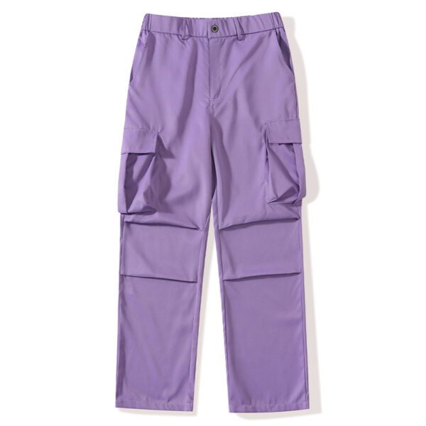 Men's Solid-Color Sporty-Casual Cargo Pants With A Multi-Pocket Design