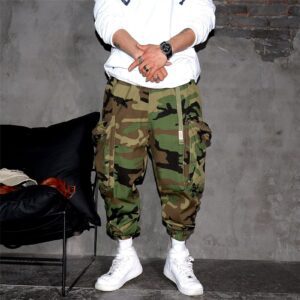 Men's Retro Hip Hop High Street Camouflage Casual Cargo Pants