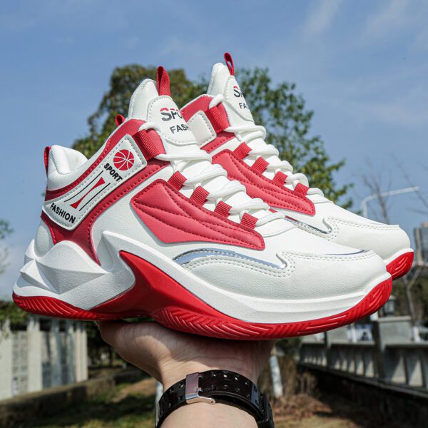 Men's Casual Waterproof High-top Soft Leather Basketball Shoes