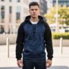 Men's Retro Casual Drawstring Hooded Pullover Sweater