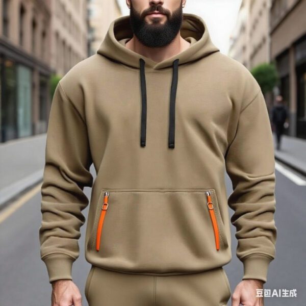 Men's Fashionable Trendy & Casual Fleece-Lined Hoodie