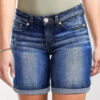 Women's Casual High-Waisted, Stretchy Capri Denim Pants