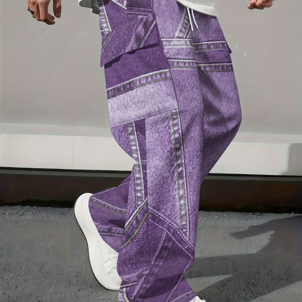 7a66b35f-2493-4d53-976b-75385ed7aeed.jpg Men's Long Loose Fit Casual Cargo Pants With A Drawstring