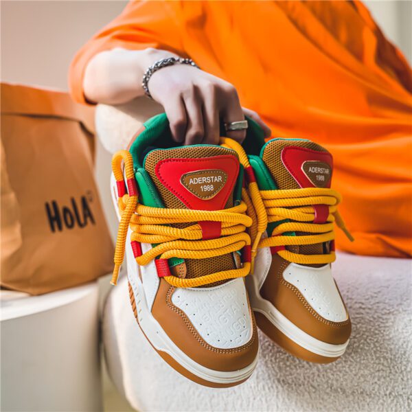Men's Casual Retro High-Rise Skateboard Sneakers