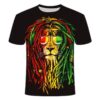 Men's 3D Digital Printed Animal Round Neck Casual Short Sleeve T-shirt