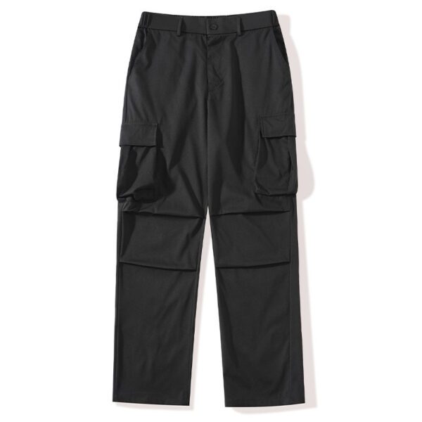 Men's Solid-Color Sporty-Casual Cargo Pants With A Multi-Pocket Design