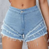 Women's Slim-Fit Stretchy Minimalist Patchwork Denim Shorts